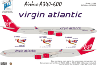 Airbus A340-600 Conversion Virgin Decals