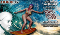 Girl on a surfboard