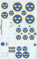 Swedish Warriors - decals for: Fiat CR.42,Re.2000,Seversky P-35A andGloster Gladiator Mk.II - Image 1