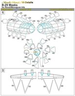 Boeing B-29 Superfortress masks (designed to be used with Monogram and Revell kits) - Image 1