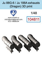 Ju 88G-6 / Ju 188A Exhausts (For Dragon)