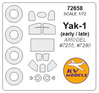 Yak-1 (early / late) - (AMODEL) + wheels masks - Image 1