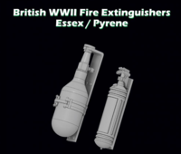 British WW II fire extinguishers Essex / Pyrene