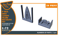 North American F-86 A Sabre - Open Canopy Frame Detailing Set (for Clear Prop Models kits)