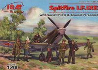 Spitfire LF.IXE with Soviet Pilots and ground personnel - Image 1