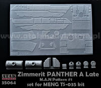 Zimmerit Panther A Late Production - MAN Pattern 1 (for Meng TS-035 kit)