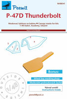 Republic P-47 D Thunderbolt - Canopy and Wheel Bays Mask Set (for Italeri / Eduard and Academy Kits) - Image 1