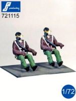 US pilots seated in a/ c 50s - 2 figures - Image 1