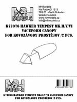 Hawker Tempest Mk.II, V, VI - Vacuform Canopy For Kovozavody Prostejov, 2.pcs - Image 1