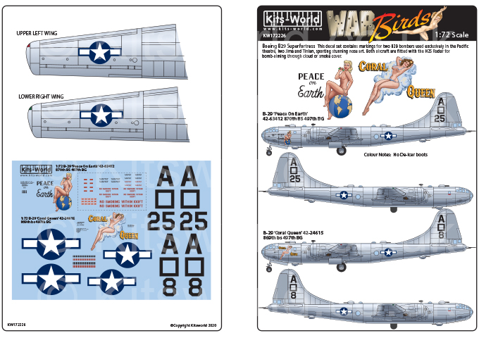 Boeing B-29 Superfortress ('Peace On Earth' and 'Coral Queen