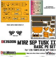 M1A2 Tusk Basic PE set with Mask seal (for Tamiya 1/35)