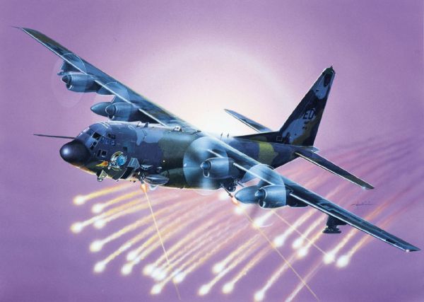 AC-130U Spectre Gunship model do sklejania Italeri 0866