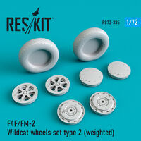 F4F/FM-2 Wildcat wheels set type 2 weighted