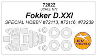 Fokker D.XXI (SPECIAL HOBBY #72113, #72116, #72239) + wheels masks - Image 1