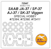 SAAB JA-37 / SF-37 / AJ-37 / SK-37 Viggen (SPECIAL HOBBY) + wheels masks