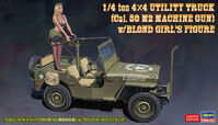 52283 1/4 ton 4x4 Utility Truck (Cal. 50 M2 Machine Gun) w/Blond Girls Figure - Image 1