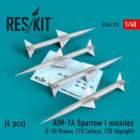 AIM-7A Sparrow I missiles 4pcs F-3H Demon, F7U Cutlass, F3D Skynight