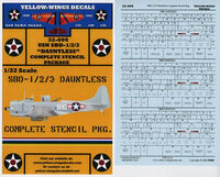 Douglas SBD-1/2/3 Dauntless Complete Stencils for one of each type