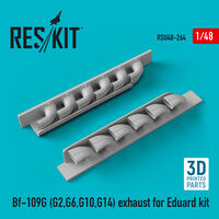 Bf-109G (G2, G6, G10, G14) Exhaust For Eduard Kit (3D Printing)