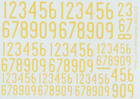 Swedish Narrow Numerals - Yellow (1936-1962 period)