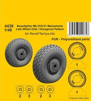 Beaufighter Mk.VI/X/21 Mainwheels - Late Wheel Disk / Hexagonal Tread Pattern