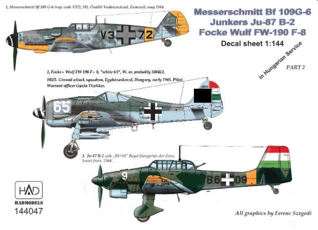 In Hungarian Service - Messerschmitt Bf-109 G-6 / Junkers Ju