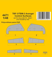 TBF-3/TBM-3 Avenger Control Surfaces (For Accurate M., Italeri And Academy Kits) - Image 1