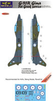 G.91R Gina For Greek Service (For Airfix, Meng Model, Revell) - Image 1