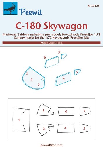 Canopy Mask For C-180 Skywagon (For Kovozavody Prostejov Kits) - Image 1