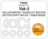 Yak-3 (HELLER #80250 / MISTERCRAFT #D-207 / SMER #0836) + wheels masks - Image 1