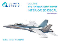 F/A-18 A/C Early - 3D-Printed & Coloured Interior on Decal Paper (for Academy Kits)