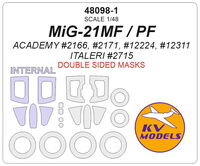 MiG-21MF / PF (ACADEMY #2166, #2171, #12224, #12311 / ITALERI #2715) - (Double sided) + masks for wheels - Image 1