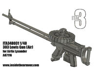 Lewis .303 on a Single Mount for the Airfix Westland Lysander Mk.I/Mk.III (3D-Printed)