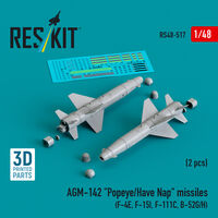 AGM-142 Popeye/Have Nap Missiles (2pcs) (F-4E, F-15I, F-111C, B-52G/H) (3D Printed)
