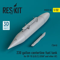 230 Gallon Centerline Fuel Tank For OV-10 (A, B, C) (USAF And Other AF) (1pc) (3D Printed) - Image 1