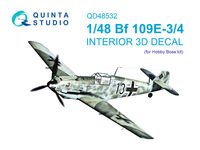 Messerschmitt Bf-109 E-3/E-4 - 3D-Printed & Coloured Interior on Decal Paper (for Hobby BossKits) - Image 1
