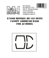 Heinkel He-162 Spatz canopy airbrush mask for AZ Model