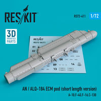 AN / ALQ-184 ECM Pod (Short Length Version) (A-10, F-4G, F-16, C-130) (3D Printing)