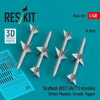 Skyflash (RB71/Av.71) Missiles (4pcs) (British Phantom, Tornado, Viggen) (3D Printed)