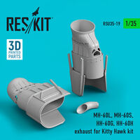 MH-60L, MH-60S, HH-60G, HH-60H Exhaust For Kitty Hawk Kit (3D Printing)