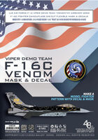 F-16 C Venom - Camouflage Die-cut Flexible Mask and Decals (for Tamiya 61098 / 61101 kits) - Image 1