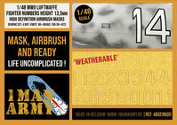 Focke-Wulf Fw-190 A-Series - High DefinitionAirbrush Masks Fighter Numbers (13,5 mm) GeneralSet - Image 1
