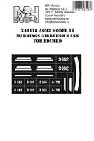 A6M2 Model 11 Markings airbrush mask for Eduard