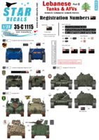 Lebanese Tanks & AFVs #8. Registration numbers and number plates.