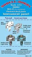 Mig-23 Photoetched parts instrument panel for Hasegawa ex Modell-Hobby