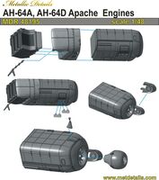 Boeing/Hughes AH-64 A and AH-64 D Apache - engines (for Hasegawa kits) - Image 1