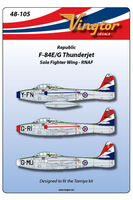 Republic F-84 E/G Thunderjet in RNoAF (3 schemes)