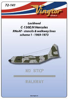 Lockheed C-130 E/H Hercules, RNoAF - Stencils & walkway lines, Scheme 1 (1969-1973) - Image 1