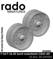 T-34/T-34-85 Burnt Roadwheels (1942-45) (10pcs) - Image 1