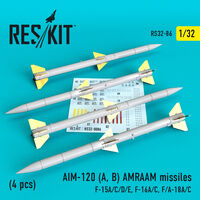 AIM-120 A, B AMRAAM missiles 4 pcs F-15A/C/D/E, F-16A/C, F/A-18A/C - Image 1